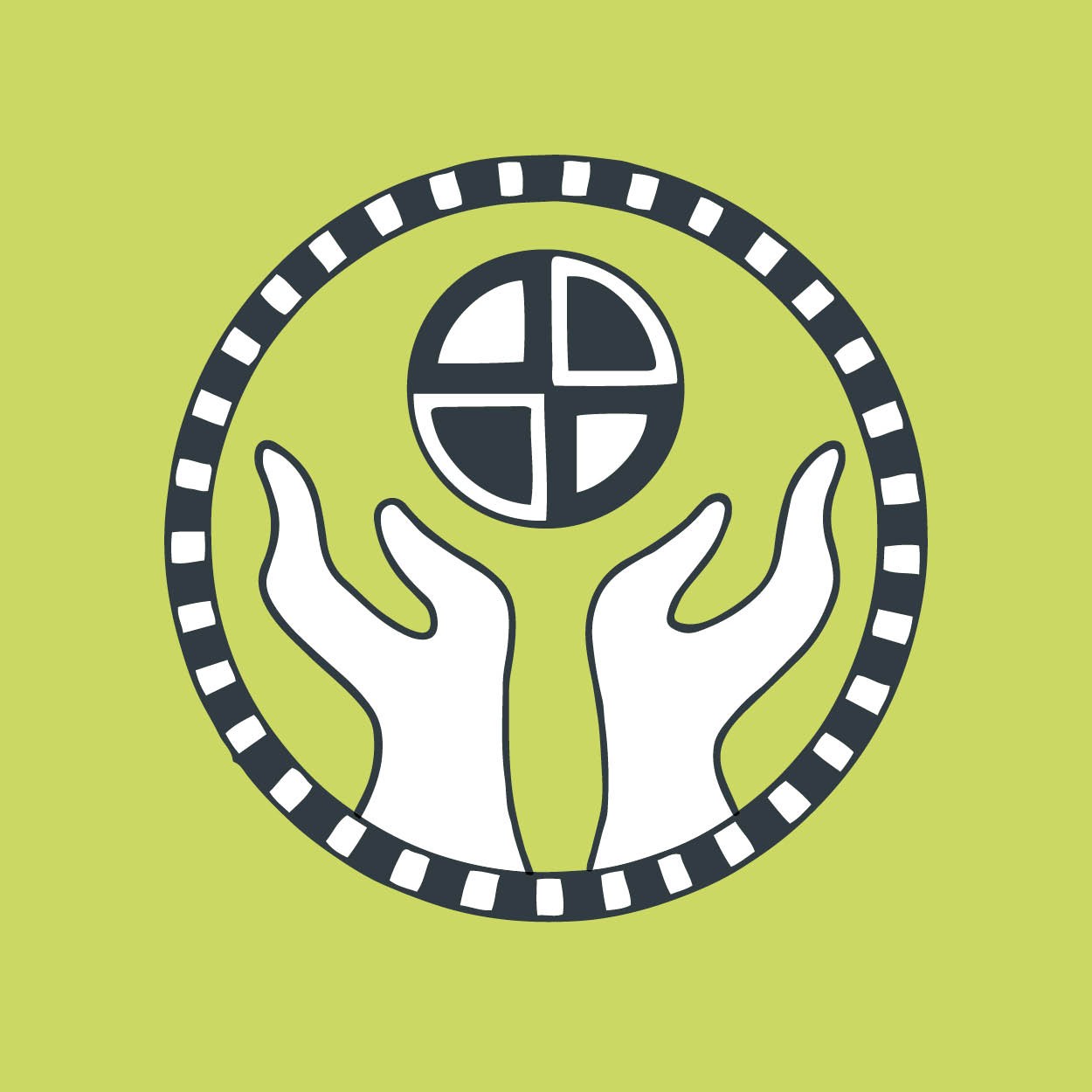 Icon designed by Sandeep Johal: Two hands holding a medicine wheel